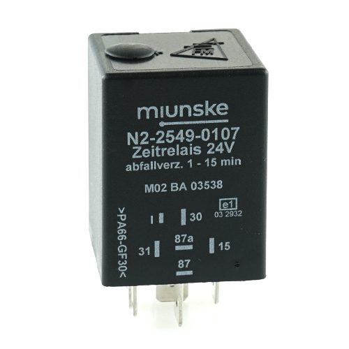Zeitrelais 24V, NC 20A/NO 20A, 1...15min, abfallverzögert, nicht potentialfrei, retriggerbar