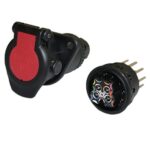 ADR Steckdose15-polig, 24V, Schraubkontakt, mit Schraubkappe, für Kabeldurchmesser 12-18mm