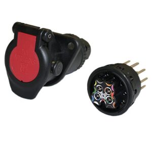 ADR Steckdose15-polig, 24V, Schraubkontakt, mit Schraubkappe, für Kabeldurchmesser 12-18mm