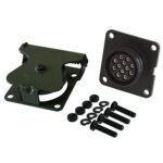 Socket 12-pole, 24V, with socket contacts, with cover cap F & mounting set M6