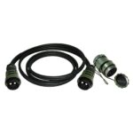 35mm² twin cable 2-pole, 24 V, 2 plugs with screw ring an 1 coupler with screw cap, length 3.5 m
