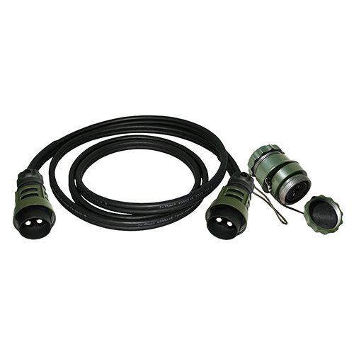 35mm² twin cable 2-pole, 24 V, 2 plugs with screw ring an 1 coupler with screw cap, length 3.5 m