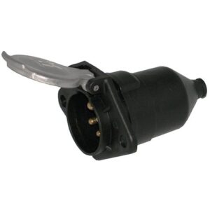 Socket 7-pole, 24V, screw contact, single seal outlet centered 180°, for cable diameter 9.5-12.5mm