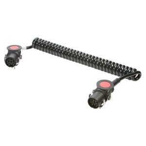 Wendelleitung 15-polig, 24 V, mit 2 Steckern nach ISO 12098, Länge 4,5 m