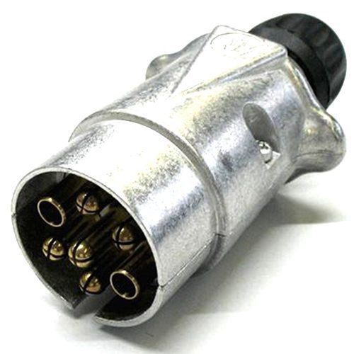 Stecker 7-polig, 12V, Schraubkontakt, Kabelverschraubung für Kabeldurchmesser 9,2-11,5mm
