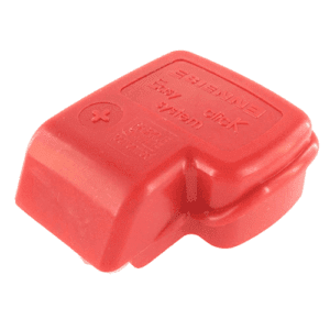 Battery Clamp "+", screw terminal for 50mm², with cover red