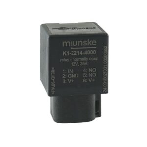 Relais 12V, 25A, Schließer, mit Diode, IP68mit Deutschstecker