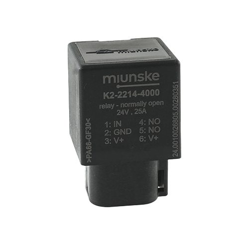 Relais 24V, 25A, Schließer, mit Diode, IP68mit Deutschstecker