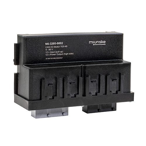 CAN I/O-Module 1G5-48, 9-60V, 12 x Input (pull-up), 12 x Power Output (high-side), plastic cover screwed