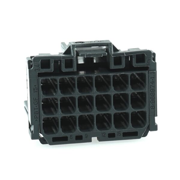 MCP socket housing, 18-pole (3x6), coding A, grey