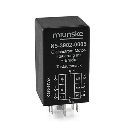 DC Engine Control with H-bridge, 9-30V, 10A, adjustable option for monitoring the cut-off current, latching switch