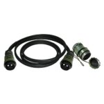 35mm² twin cable with 2-pole, 24 V, 2 plugs with screw ring and 1 coupler witg screw cap, length 6 m