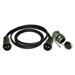 35mm² Zwillingsleitung 2-pole, 24 V, 2 Stecker mit Schraubring (nach VG 96917) und 1x 2P/24V Kupplung mit Schraubkappe