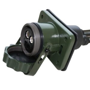 Steckdose 2-polig, 24V, mit Dichtungstülle, Schraubdeckel, Crimp-/Lötkontakt 35mm², Leitungslänge 1,20m