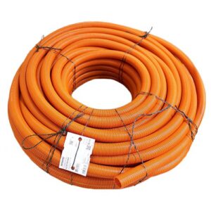 Wellrohr NW26, PA6, Normalprofil, orange, Aufmachung 50m-Ringe