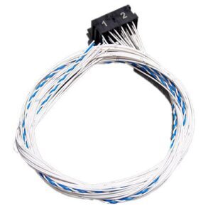 Anschlusskabel CAN-Modul IO1-IO4, Relaissockel, 2m, FLRY 1mm² weiß, offene Enden, bedruckt