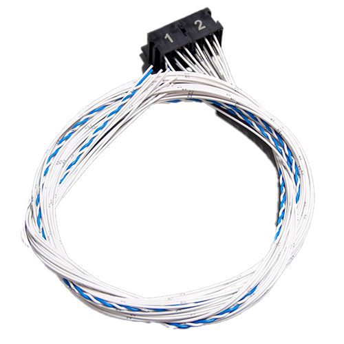 Anschlusskabel CAN-Modul IO1-IO4, Relaissockel, 2m, FLRY 1mm² weiß, offene Enden, bedruckt