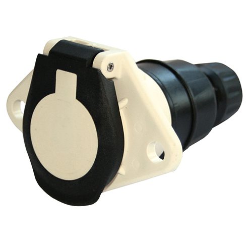 Steckdose 7-polig, 24 V, Schraubkontakt, für Kabeldurchmesser 9,2 -11,5 mm