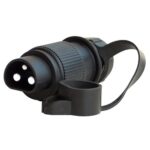 Stecker 3-polig, 6-24V, Crimpkotakte 6mm², Kabelverschraubung PG16 für Kabeldurchmesser 7,0 – 9,0mm