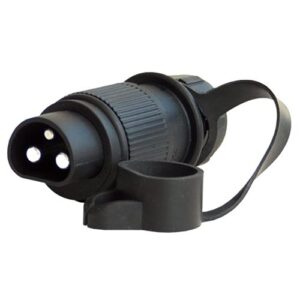 Stecker 3-polig, 6-24V, Crimpkotakte 6mm², Kabelverschraubung PG16 für Kabeldurchmesser 7,0 - 9,0mm