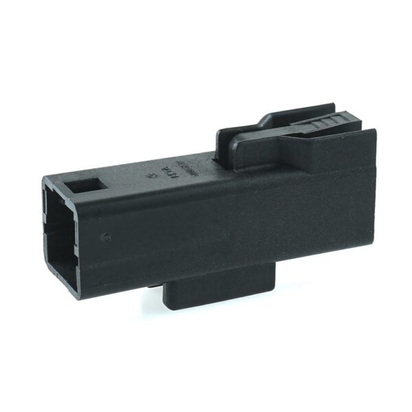 Leistungs-Flachsteckergehäuse, male holder, 1-polig, schwarz