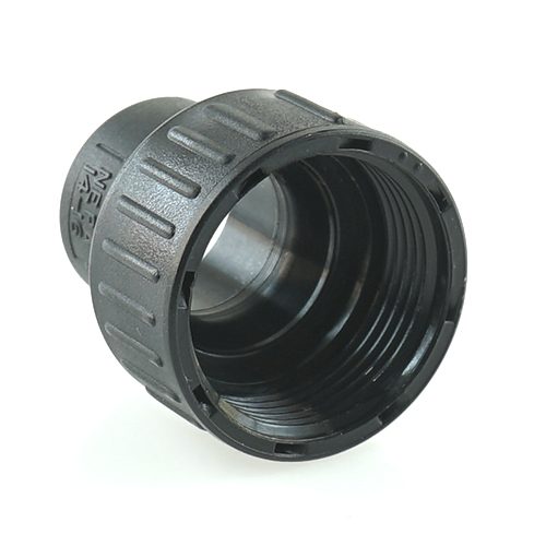 Corrugated tube connection NW13, straight, for circular connectors