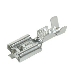 Flachsteckhülse 6,3mm, 1-2,5mm², mit Rastnase, Rastpunkt, Spule