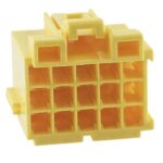 junior power timer housing, 15-pole (3×5), yellow