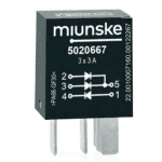 Diodenkombination Mikro 3-fach, 3A, 1000V, 2 Dioden mit gemeinsamer Kathode, 1 Diode einzeln