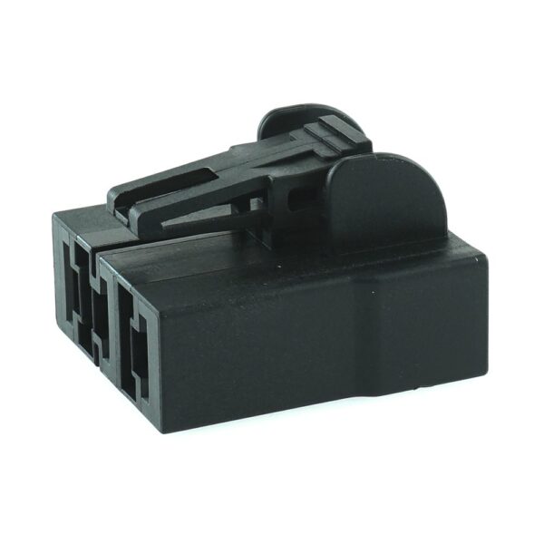Power connector, 3way, black, for 3x blade receptacles