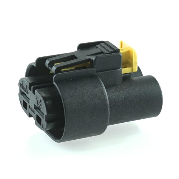 Leistungs-Steckverbinder, female holder 2-polig, schwarz, wasserdicht
