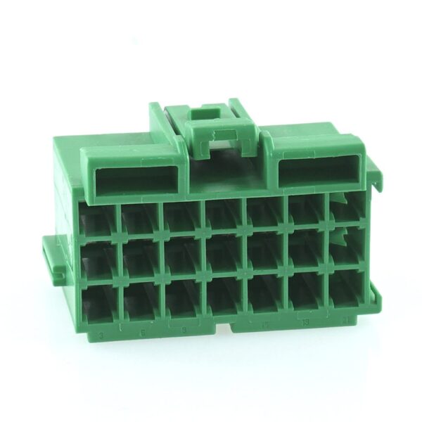 junior power timer housing, 21-pole (3x7), green