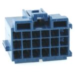 Junior-Power-Timer Buchsengehäuse, 18-polig (3×6), blau