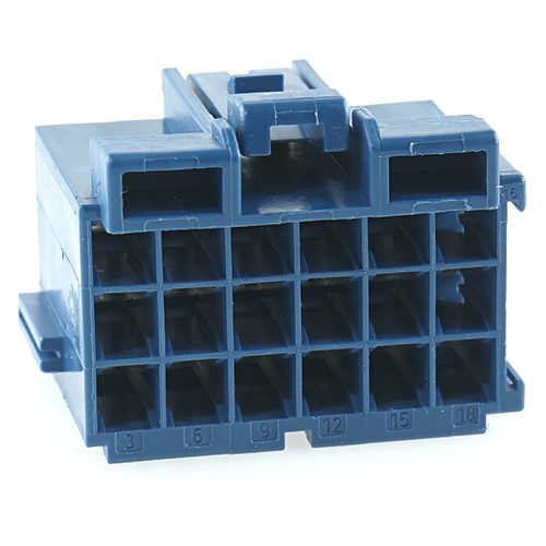 Junior-Power-Timer Buchsengehäuse, 18-polig (3x6), blau