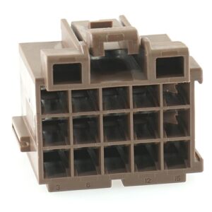Junior-Power-Timer Buchsengehäuse, 15-polig (3x5), braun