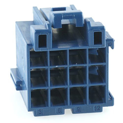 junior power timer housing, 12-pole (3x4), blue