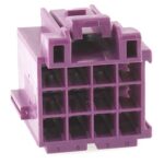 junior power timer housing, 12-pole (3×4), violet