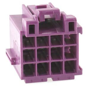junior power timer housing, 12-pole (3x4), violet