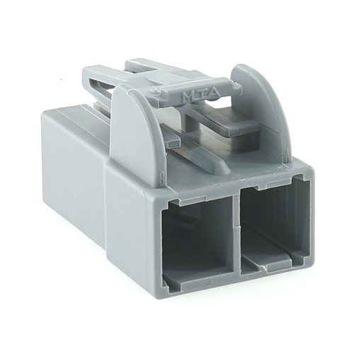 Power Connector, female holder polarized, 2way, grey