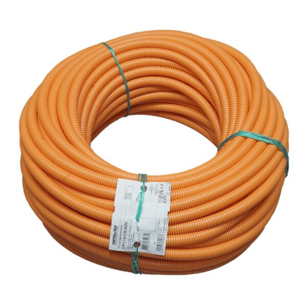 Wellrohr NW13, Co-Polyester, Normalprofil, orange, Aufmachung 50m Ring