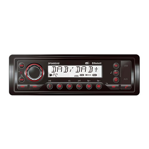 Radio DP 6400, 12/24V, 1DIN car radio with USB/Bluetooth/AM/FM/DAB+