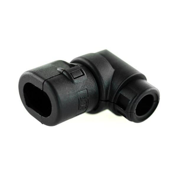 Wellrohranschluss für AMP Junior Timer Stecker, 90°, NW 7,5, 2-polig, CI08-90-AM2