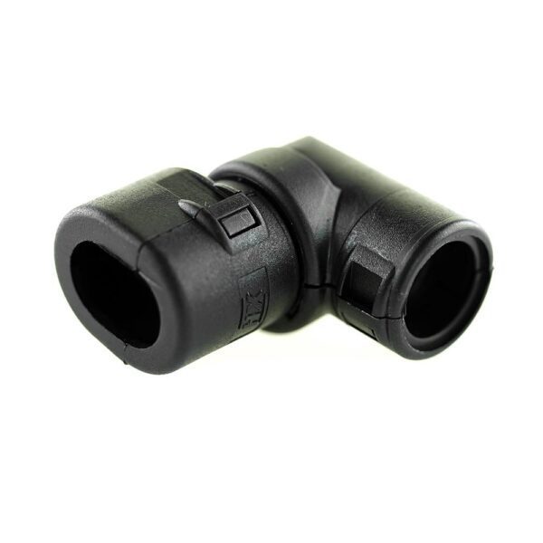 Wellrohranschluss für AMP Junior Timer Stecker, 90°, NW 10, 2-polig, CI12-90-AM2