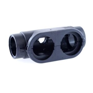 Wellrohranschluss-Set für DEUTSCH DRC50, 2 Halbschalen, 3-Wege-Wellrohrverbindung 2 x NW22, 1 x NW10