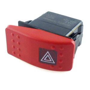 Multi Circuit Switch, 12V, Contura II, LED 1 red, square lens red, symbol "hazard warning"