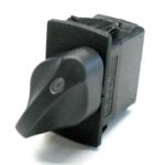 on-off double rotary switch Contura, 12V/20A, LED red, lens clear