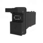 Dual Port USB V-Charger, 12/24V, IP64, square cover