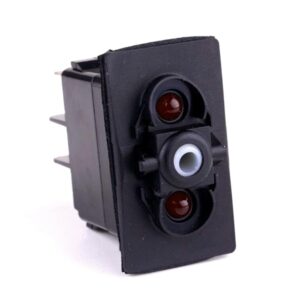 on-off Switch, 12V/20A, for Contura II,III,IV,V, LED 1 red, LED 2 red, with panel seal