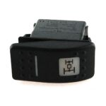 on-on Switch, 12V/20A, Contura II, LED 1 superbright green, LED 2 red, square lens and bar lens white, symbol “all wheel drive”