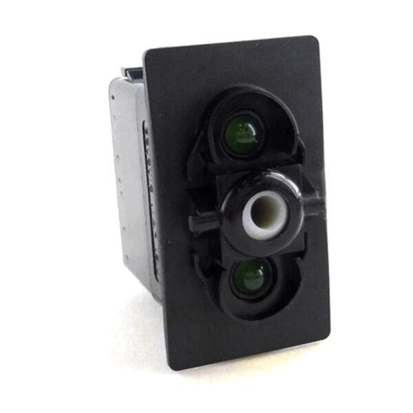 on-off Doppelschalter, 24V/15A, für Contura II,III,IV,V, LED 1 grün hell, LED 2 grün hell